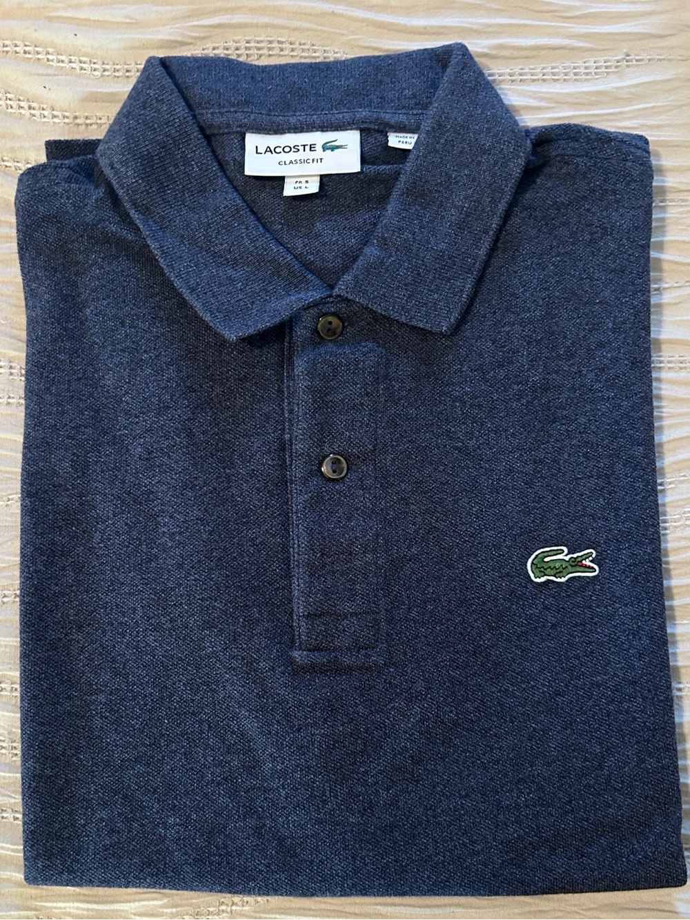 Lacoste Men’s Classic Fit Polo Heathered